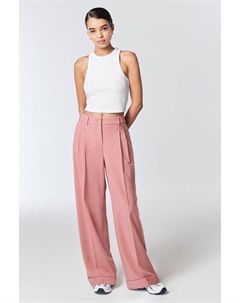 Фактурные широкие брюки с теплым захватом, розовый Next