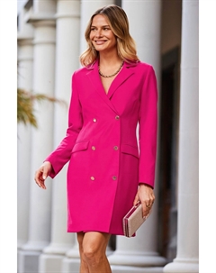 Двубортное платье-пиджак, розовый Sosandar