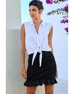 Плиссированная мини-юбка приталенного кроя, черный Next