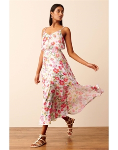 Атласное платье миди, белый Next