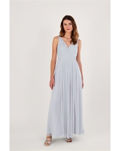 Платье макси Anne в серебристую сетку, серебряный Monsoon