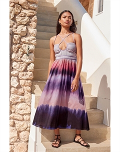 Длинное платье с открытой спиной, фиолетовый Next