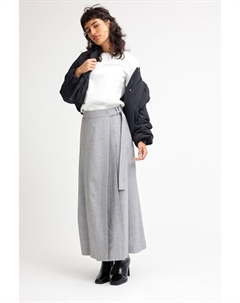 Текстурированная юбка миди, серый Next