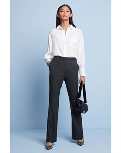 Приталенные брюки с расклешенными штанинами, серый Next