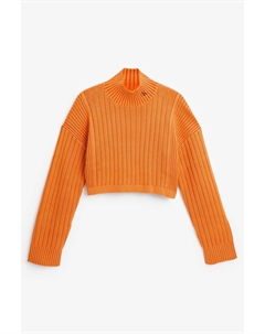 Оранжевый короткий свитшот Jeans, оранжевый Calvin klein
