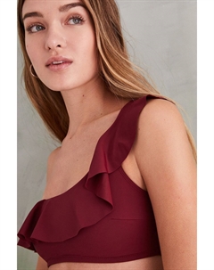 Красный асимметричный лиф бикини с мягкой подкладкой, красный Women'secret