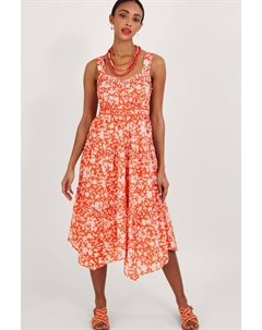 Оранжевое платье Myra с асимметричным низом, оранжевый Monsoon