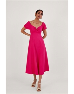 Розовое платье Katie с вырезом бардо и декоративным кольцом, розовый Monsoon