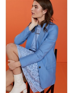 Однобортный пиджак свободного кроя, синий Next