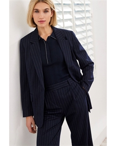 Однобортный пиджак обычного кроя, синий Next