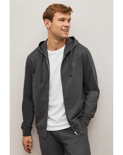 Тонкая толстовка с капюшоном и молнией, синий Next