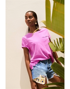 Хлопковые джинсовые шорты с карманами связанными крючком, синий Next