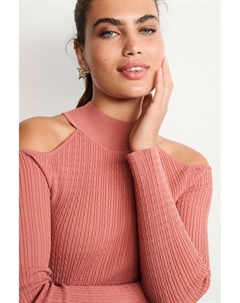 Блузка с вырезами на плечах, розовый Next