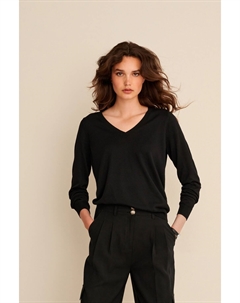 Свитер с V-образным вырезом, черный Next