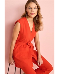 Блейзер без рукавов с поясом, красный Next