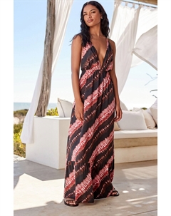 Летнее платье макси с вырезом бретелькой, розовый Next