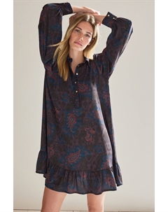 Мини-платье-рубашка с длинными рукавами, фиолетовый Next