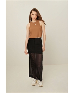 Сетчатая юбка миди, черный Next