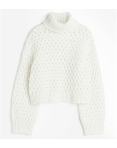 Свитер Turtleneck, белый H&m