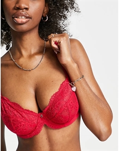 Красный кружевной бюстгальтер без подкладок с глубоким вырезом Fuller Bust Ann summers