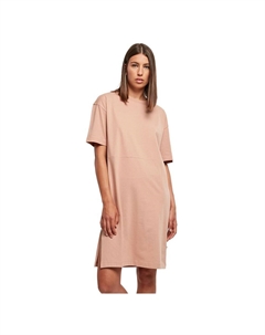 Короткое платье Organic Oversized Slit Short Sleeve, бежевый Urban classics