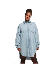 Короткое платье Oversized Long Sleeve, синий Urban classics