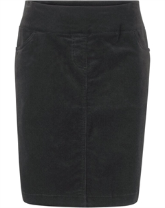 Юбка из эластичного хлопкового вельвета с удобным поясом, черный Bpc bonprix collection