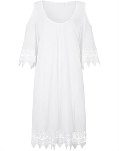 Пляжное платье-рубашка с открытыми плечами, белый Bpc selection