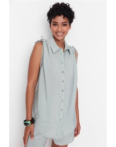 Рубашка – зеленая – стандартного кроя, зеленый Trendyol