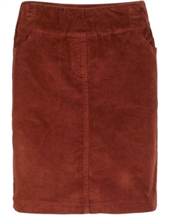 Юбка из эластичного хлопкового вельвета с удобным поясом, коричневый Bpc bonprix collection