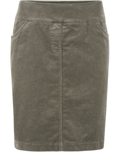 Юбка из эластичного хлопкового вельвета с удобным поясом, зеленый Bpc bonprix collection