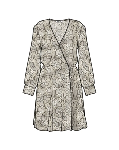 Короткое платье W9563, коричневый Replay