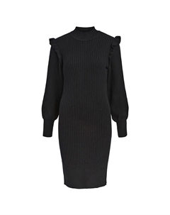 Платье миди Malena Long Sleeve, черный Object