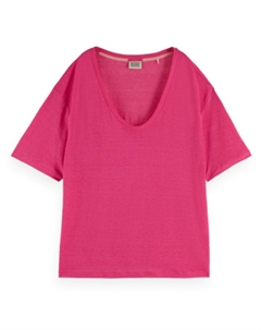 Футболка Soft Short Sleeve V Neck, розовый Scotch&soda