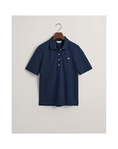 Поло с коротким рукавом Slim Shield, синий Gant