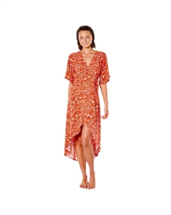 Платье с коротким рукавом Lunar Tides Wrap, красный Rip curl