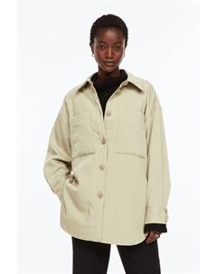 Утепленная куртка-рубашка, светло-зелено-бежевый H&m