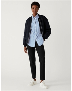 Эластичные брюки узкого кроя до щиколотки, черный Marks & spencer
