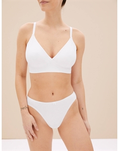 Высокие трусики из 5 пар хлопка и лайкры, белый Marks & spencer