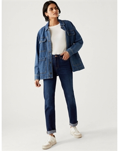 Прямые эластичные джинсы Sienna, темно-синий джинс Marks & spencer