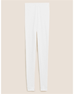 Термальные леггинсы Pointelle, белый Marks & spencer