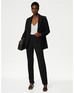 Прямые брюки из трикотажного твила, черный Marks & spencer