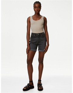 Джинсовые шорты-бойфренды, черный Marks & spencer