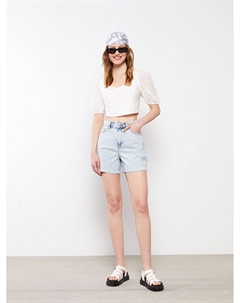 Женские джинсовые шорты стандартного кроя с прямыми карманами и деталями Xside