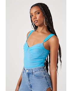 Сетчатое боди в форме сердца, синий Forever 21