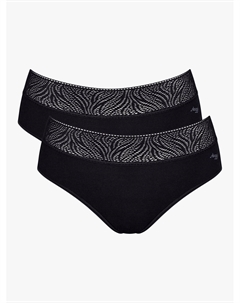 Трусики-хипстеры средней впитываемости, 2 шт., черные Sloggi