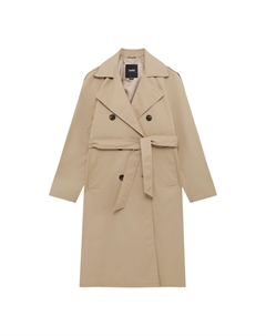 Тренч Belted, бежевый Pull & bear