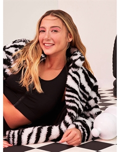 Женское спортивное бюстье X-SIDE x Aleyna Kalaycıoğlu - молния спереди с U-образным вырезом Xside