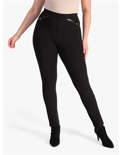 Брюки без застежки Ponte Roma, черные Chesca