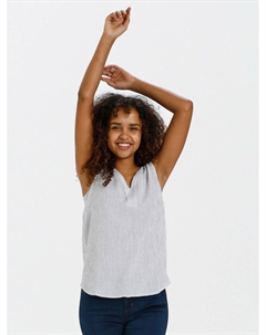 Янтарный топ без рукавов в полоску, Мел Kaffe